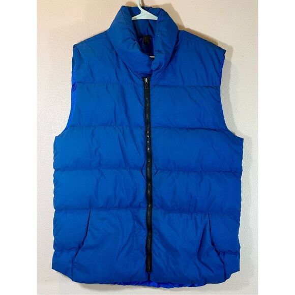 Vintage Marmot Mountain Works Goose Down Blue Puffer Vest Men's XL - Picture 1 of 13